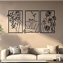 2 Decorazioni Murali Geometriche In Metallo Nero - Minimaliste, 43x29 Cm, Per Camera E Soggiorno - Foto 9