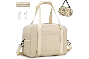 SPAHER Bolsa de Viaje 40x30x20 Wizzair Vueling Equipaje de Mano Bolsa de Deporte Gimnasio Impermeable Bolsos Maternidad Hospital Fin Semana Mujer Hombres Gym Bag Cabin Duffle Bag Beige