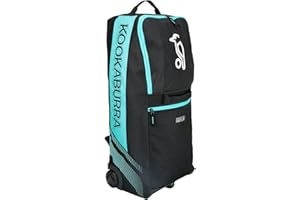 Kookaburra wd6000 Wheelie Duffle Cricket-Tasche, Schwarz/Blaugrün, Größe S