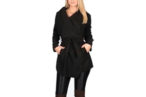 KENDINDZA COLLECTION Kendindza Damski płaszcz, trencz z paskiem, rozmiar uniwersalny, długi i krótki