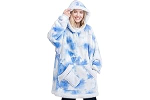 Giggling Getup Koc do noszenia dla dorosłych - jasnoniebieski Tie Dye, Jasnoniebieski, rozmiar uniwersalny
