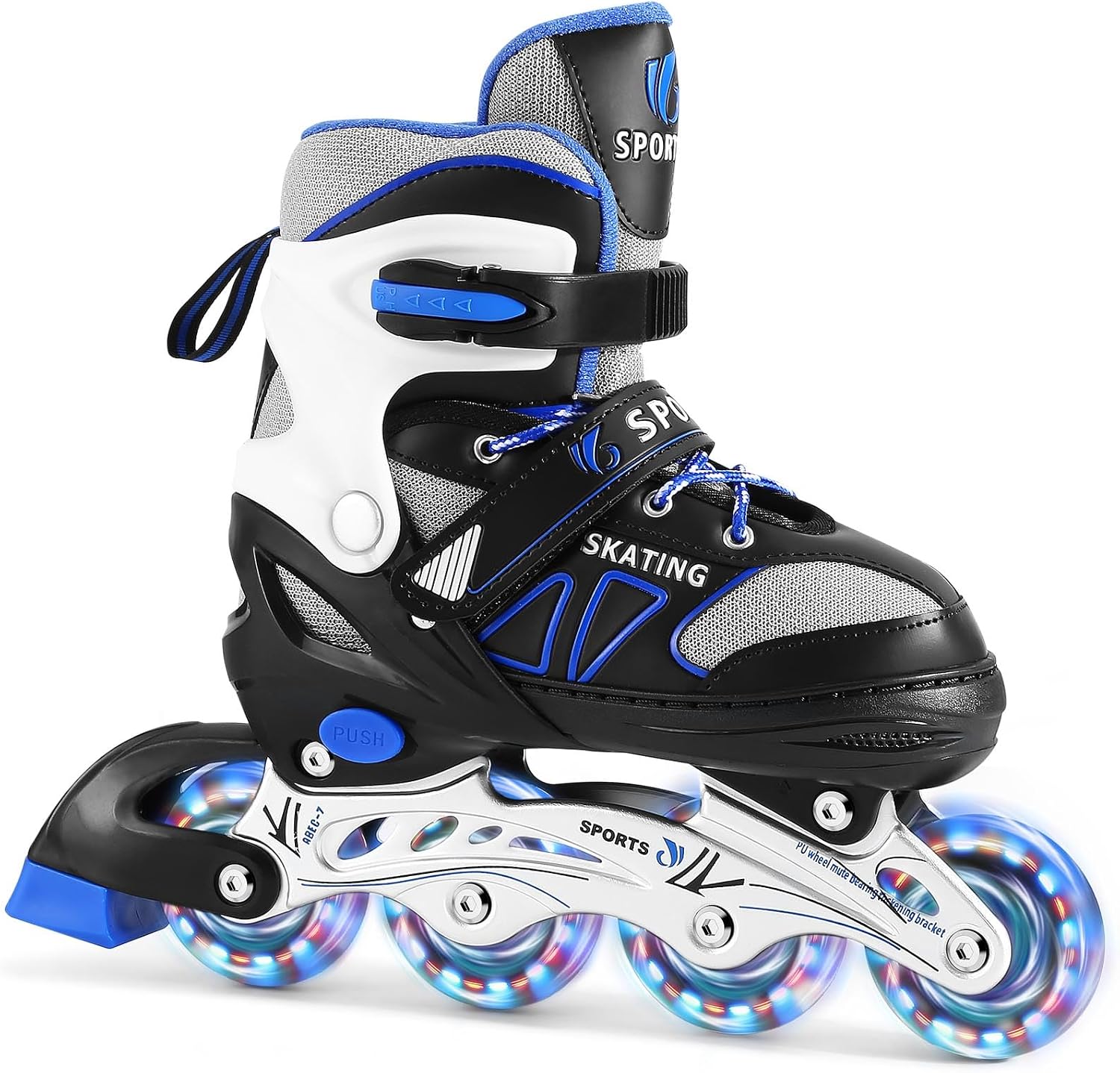Patines en línea Ajustables para niños y niñas con Ruedas Luminosas, Patines de Ruedas para Principiantes y Mujeres
