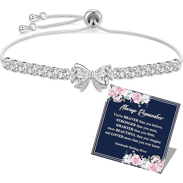 925 Sterling Silver Unique Bow Knot Bracelet Elegant Trendy Cute