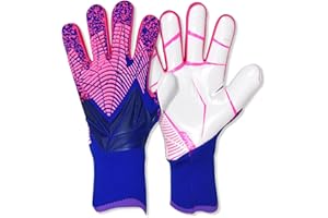 OLYSPM Guanti Portiere Bambino Guanti da Portiere Guanti da Calcio con Palmo in Lattice Antiscivolo,Guanti Calcio Traspiranti e Resistenti alle Abrasioni,Taglia 6/7/8/9/10