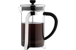 Café Ole KM-03C Café Olé Mode Range Stunning Chrome Finish 3-Cup 350ml Glass Cafetière French Press Espresso Coffee Maker