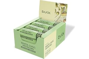 Bulk Macro Munch Barre Protéinée | Chocolat Blanc Pistache | 12 x 62g | 20g de protéines par barre | Faible en sucre | Riche en fibres | Texture à trois couches | Idéale à emporter
