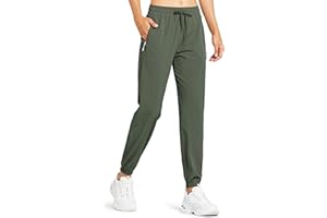 Libin Damskie Lekkie Joggery Lekkie Szybko suche Wędrówka Trekkingowe Spodnie do biegania Sportowy Trening Track Casual z kieszeniami na zamek