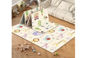 HOMTOL Alfombra de Juego para Bebe Plegable Alfombrilla Infantil Acolchada de LDPE Colchoneta Bebe Suelo Impermeable Antideslizante Adecuado para Uso en Interiores y Exteriores (RH94-2)