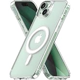 Lavderuar iPhone 13 Mini i&ccedil;in Magsafe ile Uyumlu Şeffaf Kılıf Kristal Materyal Polikarbonat MGSF001 Arka Kısım ve Silikon Ken