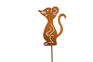 Posiwio Maus am Stab - putziger Gartenstecker