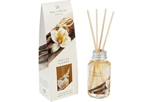 Wax Lyrical Vanilla Flower, 40ml Reed Diffuser, White