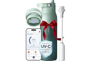 LARQ Smart Botella PureVis 2 680ml – Purificador de Agua UV Autolimpiante, Seguimiento de Hidratación por App, Pajita con Filtro, Asa Desmontable, Aislamiento de Doble Pared, Eucalyptus Green