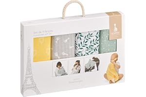 Sophie la Girafe - Set de 4 Langes Color, Chambre de bébé Multicolore 850800