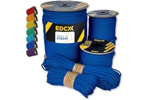 EdcX Paracord 4mm, 35+ kolorów (10 m, 15m, 30m, 50m, 100m, 300m) | Idealny do rękodzieła, majsterkowania, biwakowania | 100% nylonowa lina 4mm| Linka Taktyczna 550 Typ III