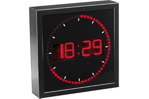 Lunartec Horloge Digitale Murale avec 60 LED - Rouge