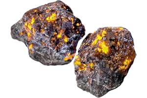 RJINGSHI 2pcs Raw Yooperlite Crystal Stone Natural Rough Gemstone Unpolished Healing Crystal Specimen Spiritual for Polishing, Sanding, DIY, Decor, Reiki, Collection, Crafts (1.5-2 inches)