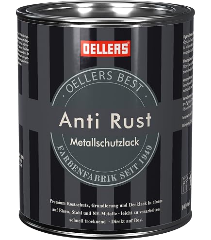 Metallschutzlack Matt In Umbragrau RAL 7022 – Rostschutz Für Innen & Außen, 1 Liter (ca. 10–12 M²/L)