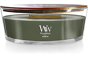 WoodWick Candela profumata Ellipse | Fraser Fir | Con Stoppino Scoppiettante | Fino a 50 ore