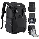 K&amp;F CONCEPT Professional Photography Backpack, Black | For Photographers, Waterproof Large Capacity, Great Stability, Laptop