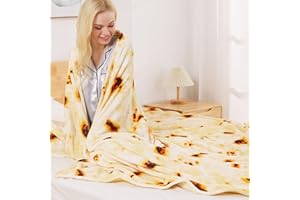 HOZY Burritos - Coperta a forma di tortilla, per tutte le stagioni, leggera, antistatica super morbida e confortevole, coperta in microfibra leggera e calda, 150 x 200 cm (Burritos King)