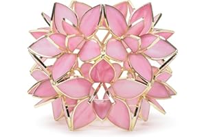 ValueLights | Pink Easy Fit Glass Flower Pendant Ceiling/Table Lampshade | Lamp Shades, Home Décor & Improvement Essential | 210mm Shade Width