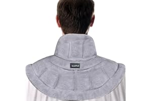 SuzziPad Neck Heating Pad Microwavable for Neck Pain Relief, Shoulder Heating Pads for Chronic Neck Pain, Muscle Tightness & Stress Relief, Neck Warmer Neck Wrap Microwavable with Moist Heat, Grey