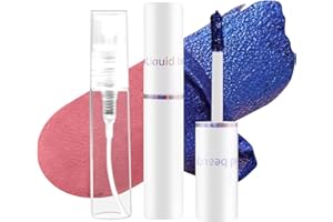 Prreal Peel Off Lip Stain, Tache à lèvres, Tatouage brillant à lèvres coloré, Antiadhésif tasse lèvre tache, Rouge à lèvres liquide imperméable longue durée avec vaporisateur vide(01)
