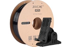 Filament PETG do drukarki 3D, JAMG HE 1,75 mm, 1 kg, precyzyjny +/-0,02 mm, PETG do napełniania druku 3D (1 kg, czarny)