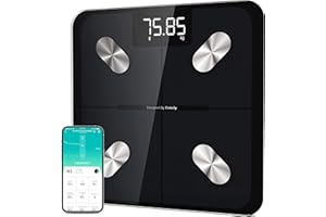 ‎ETEKCITY Etekcity Körperfettwaage, Personenwaage Digital mit APP 180 kg/400 lbs, Waage Personen Smart Waage mit Körperfett und Muskelmasse, Bluetooth Körperwaage für Baby und Schwangere, Schwarz