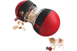 GmwyCzV Jouet Chien Occupation, Slow Feeder pour Chiens, Distributeur de Croquettes pour Chiens Jouets, Améliore La Digestion, pour Tout Type de Chien (Rouge)