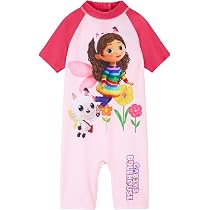 Gabbys Dollhouse Poncho à Capuche 120x60 Cm - Peignoir De Bain Coton Pour Filles 3-6 Ans
