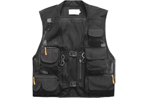 Freiesoldaten Uomini Multi Tasca Veste All'aperto Pesca Campeggio Outwear Maglia Traspirante Casuale Gilet