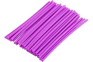 Couvre Rayon,Fydun 36 Pièces Vélo Parlé Peaux Jantes Roue Garniture Enveloppe Couverture Décoration Protecteur Tuyau Moto Motocross Pit Dirtbike(Pourpre)