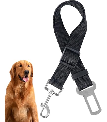 2 Ceintures De Sécurité Ajustables Pour Chien En Voiture - Harnais élastique Anti-vibration Noir Et Bleu - 11