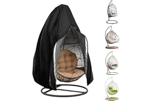 ROONTIN Funda impermeable para silla de huevo, resistente al viento, con cremallera, 210D, para exteriores, 115 x 190 cm