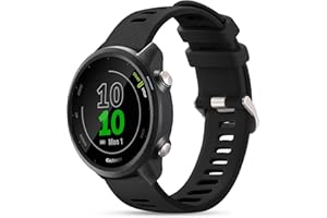Laffav Compatible with Garmin Forerunner 245 Strap/Forerunner 55 Strap, 20mm Soft Silicone Sport Replacement for Garmin Vivoactive 3/Vivoactive 5/Venu/Venu Sq/Sq 2/Forerunner 165/645 Band