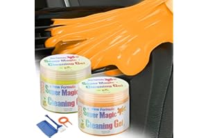 JiaTeums Limpiador de interior del coche, accesorios para el coche, para mujer, gel de limpieza, gel de amasar, reutilizable, para teclado/teléfono/migas/piñones de ventilación, 160 g, 2 unidades,