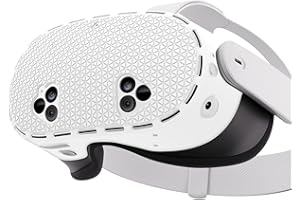 NEWZEROL Cover Compatibile con Quest 3s, Antigraffio, Protezione Completa, Resistente, Custodia Protettiva per Visore VR per Quest 3s - Bianco