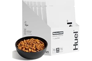 Huel Hot & Savoury – Mexican Chilli (7 Portionen), Vegane Protein-Mahlzeit mit 25 g Eiweiß, 26 Vitamine & Mineralstoffe, Pflanzliches Fertiggericht, Ausgewogen & Nährstoffreich