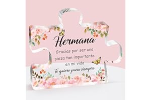 VETBUOSA Regalo Hermana, Regalo para Mi Hermana, Adornos de Acrílico Regalo Hermana Cumpleaños, Regalos Hermana, Regalo para Hermana