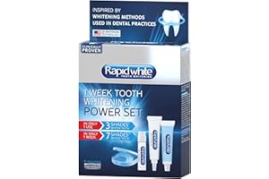 RAPIDWHITE Rapid White 1 Week Tooth Whitening Power Set | 7 Shades Whiter in 1 Week | 3 Shades Whiter After 1 Use | Inspired by Dentist | Clinically Proven