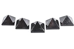 SN NATURSTEIN UG - Pyramides Shungit Polies | Gemme et Pierre de Carelia - 5 Unités - 3cm