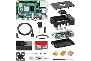 STUUC Raspberry Pi 4 8GB Ram mit 32GB Speicherkarte, Raspberry Pi 4B Kit mit Quad-Core A72 unterstützt 4K/WiFi 2.4G.5G,LAN 1000Mbps/ BT 5.0/USB3.0,Raspi 4 Model B(8G+32G)