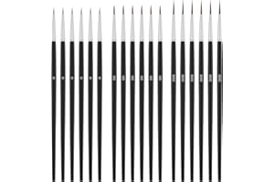 Piriuuo 30-Piece Fine Brush Set, 3 Sizes Brush Set with Fine Tip, Small Brush Set, Tiny Miniature Brushes, Fine Detail Brushes for Acrylic, Watercolour, Model Making, Crafts, Watercolour, Face