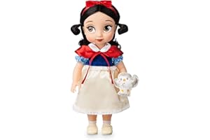 Disney Store Poupée Blanche Neige, Collection Animator, 39 cm / 15" avec Chevelure réaliste et Tenue, Peluche Oiseau en Satin, poupée pour Les Enfants de 3 Ans et Plus.