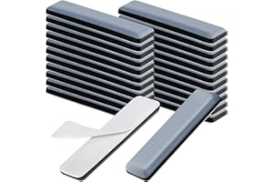 TXERFOLG 24 Pieces Teflon Self-Adhesive Furniture Sliders 70x19mm Rectangle Self-Stick Furniture Glides PTFE Self Adhesive Furniture Slider Furniture Moving Pads for Carpet Chair Sofa Hard Wood Floor