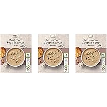 M&S Mushroom Cup Soup with Croutons, 4 Sachets, 22g Each, 125