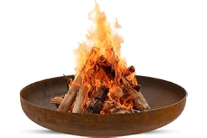 BonFeu BonBowl Brasero - Brasero Exterieur pour Barbecue en Acier Corten - 60 cm