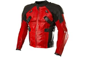 Fashion_First Mens Protective Armour Motorcycle Genuine Leather Jacket - Touring Racer Padded Motorbike Gifts Outfit