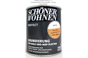 SCHENKEN UND WOHNEN Protect - Grundierung für MDF-Platten und Holz weiß 750 ml